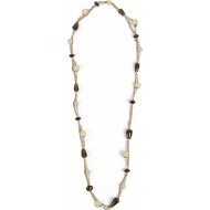 Collar dorado piedras beige